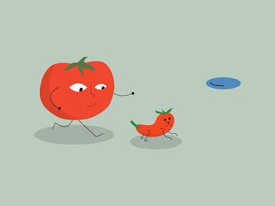 Jalapeño Hotdog american heart month digital food fun health illustration jalapeno tomato