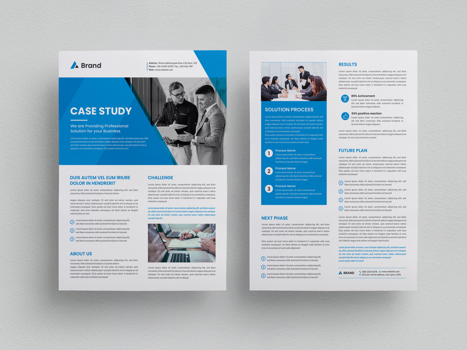 Case Study Template with Flyer by Yousuf Ibrahim on Dribbble