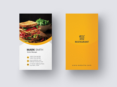 Restaurant Business Card Template branding business cafe business clean creative food business card hotel business card minimalist modern professional visiting card