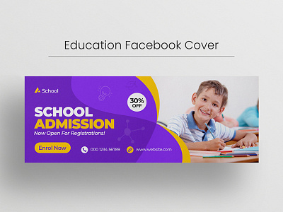 Kids Education Facebook Cover Template