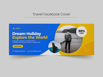 Travel Facebook Cover Template beach business couple couples coupon cover page deal discount facebook fb flat flat design followers gif gif banner google google adwords honeymoon likes marketing
