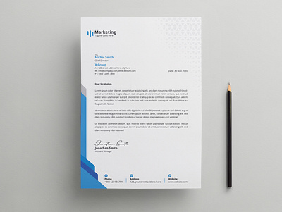 Letterhead Template clean letterhead corporate letterhead creative letterhead letterhead template modern design modern letterhead official print professional simple simple letterhead