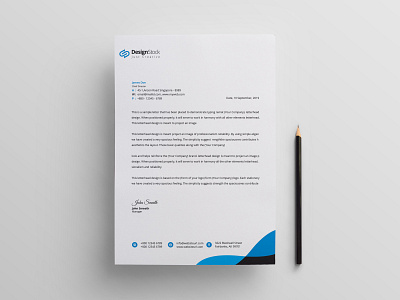 Letterhead Template branding clean corporate creative design letterhead logo marketing modern official professional template word