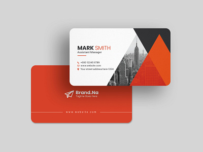 Business Card Template branding corporate creative design flyer marketing minimalist modern modern design professional web white