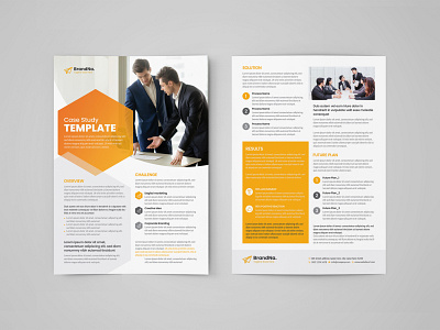 Case Study Template booklet branding business business case study case study clean corporate creative design flyer informational marketing modern professional