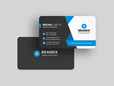 Corporate Business Card branding business card card card design clean corporate creative design horizontal marketing modern professional unique vertical white