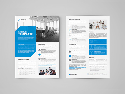 Case Study agency booklet branding brochure business case study template clean corporate creative design editorial informational marketing modern professional word