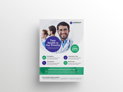 Medical Flyer Template blue branding clinic flyer creative dental flyer flyer flyer template green health care flyer healthcare flyer hospital hospital flyer marketing medical flyer medical flyer template modern flyer pharmaceutical pharmacy flyer professional