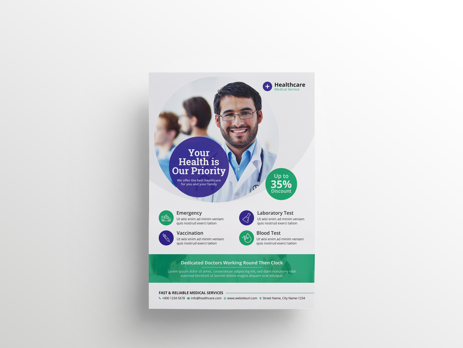 Medical Flyer Template by Yousuf Ibrahim on Dribbble