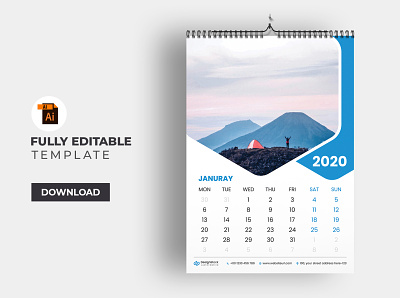 Wall Calendar 2020 2020 wall calendar branding calendar 2020 calender corporate corporate calendar creative creative calendar multiple purpose new year office one page calendar stationery unique calendar wall wall calendar 2020 year planner