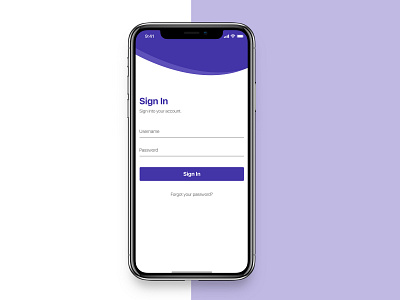 Mobile app sign in