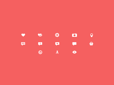 13 Icons. icons photography pixel pixel perfect red ui user interface