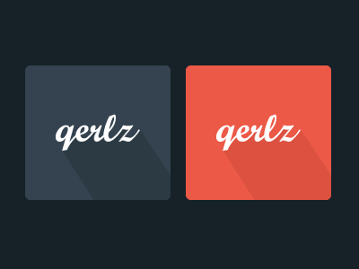 qerlz Logo red logo type typography flat shadows personal custom clean shades