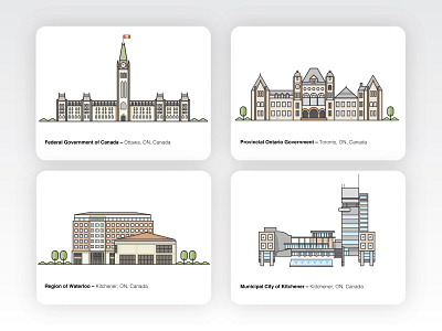 Government Buildings Illustrations, Canada