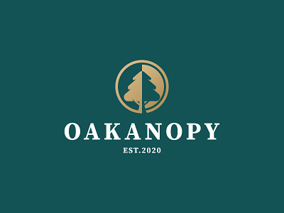 Oakcanopy branding design furniture geometric logo identity logo minimal modern modern art negativespace oak oak tree