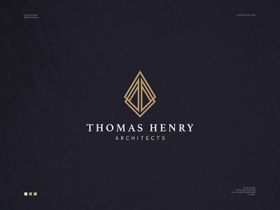 Thomas Henry Logo agency logo architecture branding buildlogo geometric logo graphic design logo luxurylogo minimal minimalistlogo modern art monogram monoline property logo real estate logo