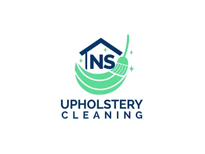 NS Upholstery Cleaning Logo app branding design graphic design illustration logo typography ui vector