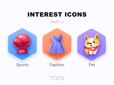 Interest Icons 3 app boxing colorful corgi dog dress fashion flat graphic design icon illustration interesting pet sports ui vector