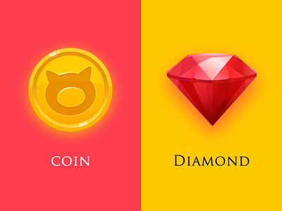 Two Slot Icons coin colorful diamond game golden jackpot lottery material pig red slot win