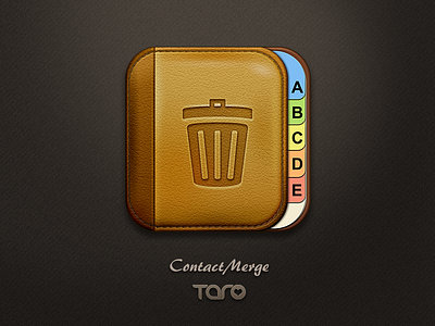 Contact Icon for iOs6 app book contact cattlehide dictionary icon ios6 material realism vintage
