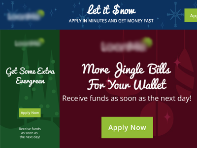 Holiday Ads ad banners call to action christmas holiday illustration money puns