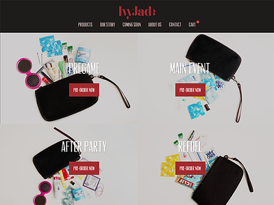 IvyJade Pre-Order Site bags ecommerce launch startup web design website
