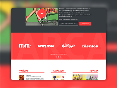 Donizete Homepage - Our Brands Section brands homepage modern pop red section site ui webdesign