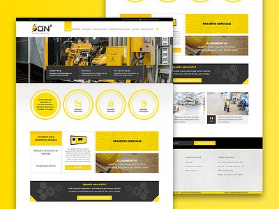 ON2 Industrial Solutions - Home black clean flat hero home industrial modern site ui ux webdesign yellow