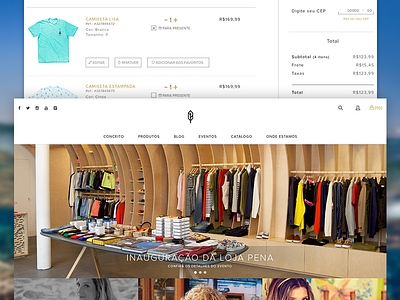 Pena E-Commerce Redesign clean concept ecommerce fashion flat market minimal shop store surf ui ux