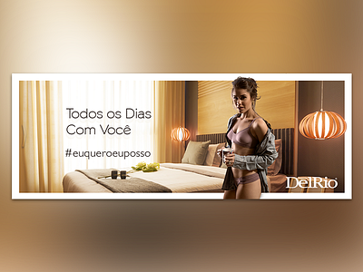 DelRio Casual - Facebook Ads ad banner bra brunette casual girl lingerie minimalistic photo sexy underwear