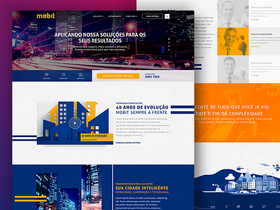 Mobit (Solutions in Urban Mobility, Lighting and Technology) blue homepage interface material mobility orange site technology ui ux web webdesign