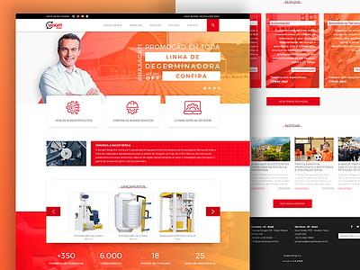 Sangati Berga Home company homepage interface machines material orange site ui ux web webdesign yellow