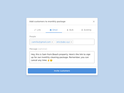 Invite customers in GoCardless