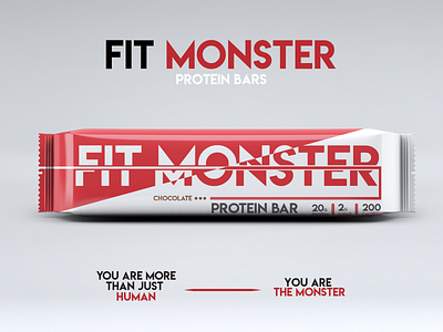 Fit Monster Protein Bar branding design