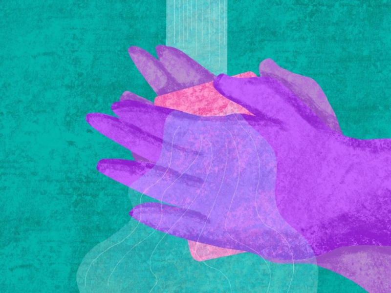 Wash Your Damn Hands hygiene corona safe clean hands illustration procreate
