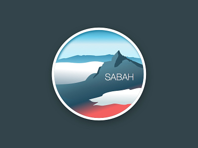 Sabah - Land Below The Wind city country icon illustration malaysia rebound sticker stickermule town