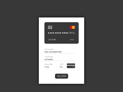 Daily UI Credit Card Checkout