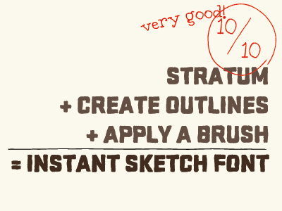 Instant Sketch Font sketch sketchee stratum vector mill