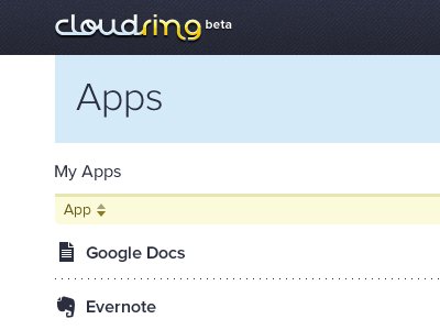 Apps cloudring icons proxima nova