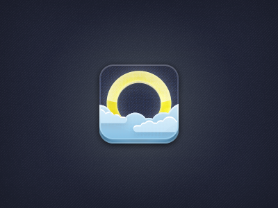 Cloudring iOS blue cloud gold icon ios