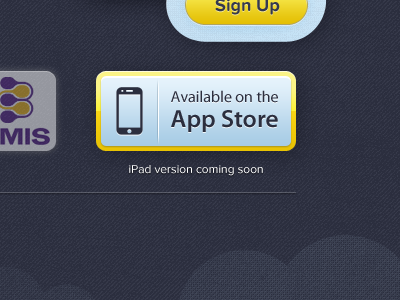 App Store app store blue button clouds gold myriad pro proxima nova soft