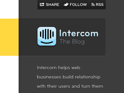 Intercom Blog blog bryant logo pictos rss twitter