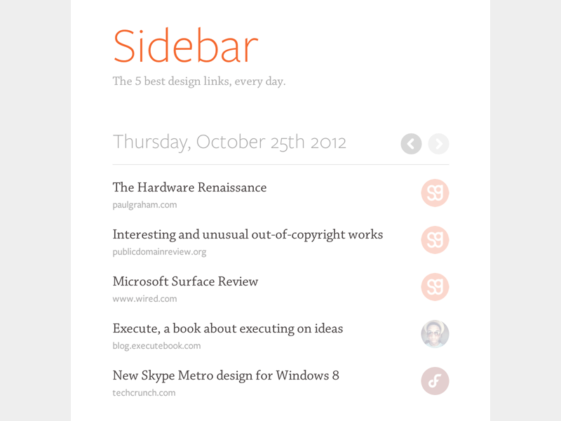 Say hello to Sidebar! by Sacha Greif on Dribbble