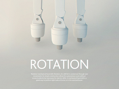 ‘Rotation’ mechanical hand drill (concept) concept design drill industrial design product desing