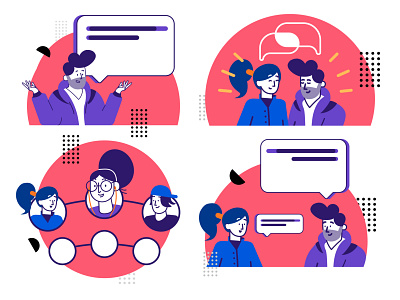 Dating App Onboarding Illustation animation design figma illustration minimal motion design sketch ui