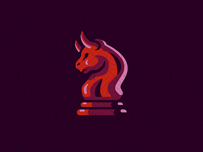 Red Bull Strategy Logo branding broker bull chess currency for sale logo market money piece powerful real estate realty red rise rising strategy strong trader trading