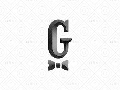 Gentleman Letter G Logo barbershop bowtie branding classic clothes elegant fashion for sale g gentleman letter logo luxury men minimal salon simple tailor shop tailoring