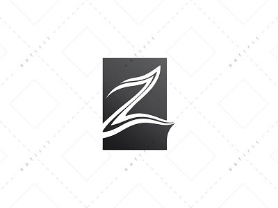 Z Black Monolith Logo beautiful branding brush elegant fashion for sale letter logo minimalism minimalist modern monolith obsidian paint real estate rectangle spa stroke wave zzz