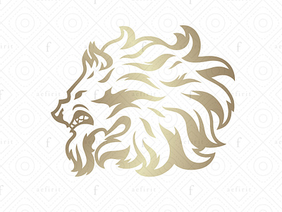 Legendary Lion Logo animal art brand classic elegant esports fangs history idendity legend legendary lion logo luxurious mane paint sport team teeth wavy