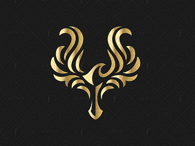 Royal Eagle Logo animal bird brand eagle feathers flames hawk heraldic identity king law legend medieval ornaments phenix phoenix real estate royal royalty wings